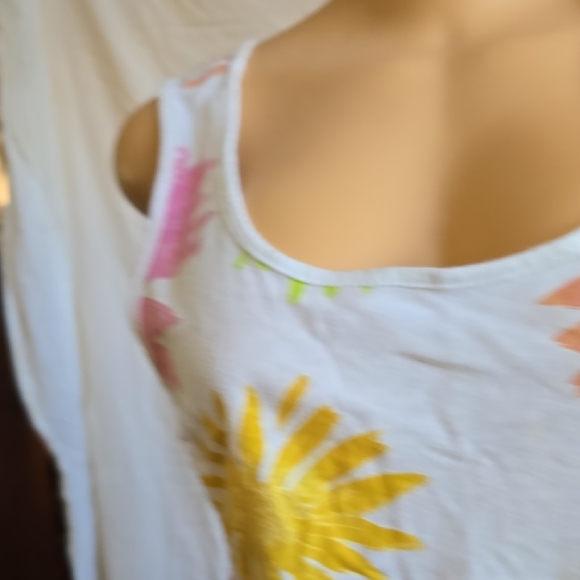 Fresh Produce Tank Top with Pink, Yellow, and Green Floral - Picture 5 of 8